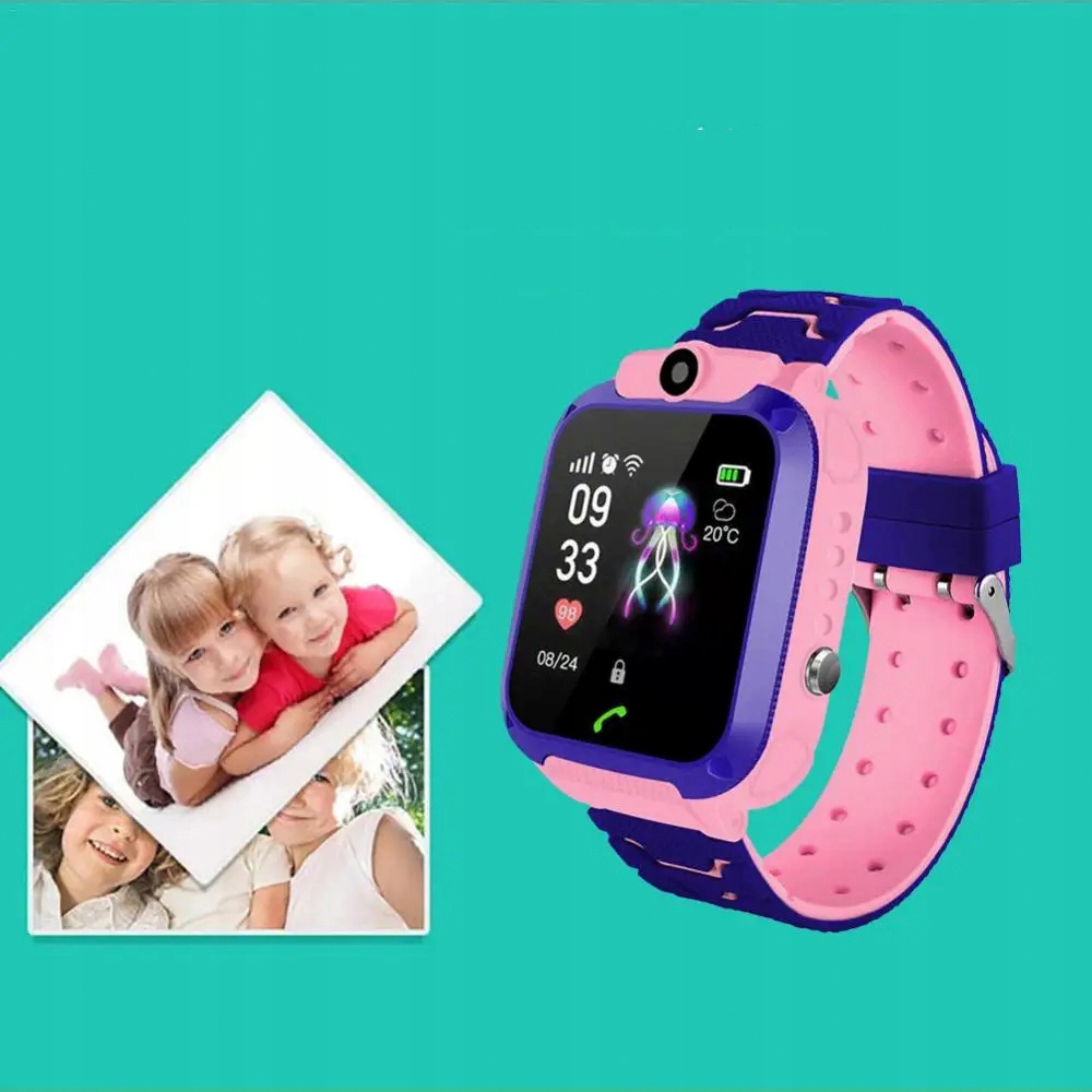 SMARTWATCH DLA DZIECI ZEGAREK WIFI SIM 4G ZDALNE MONITOROWANIE Różowy Marka Inna marka