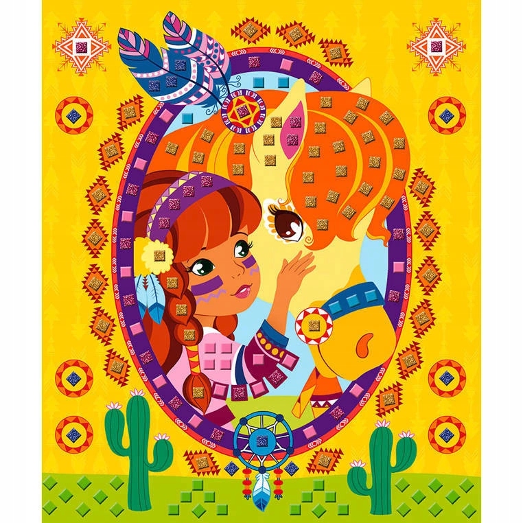 Zestaw kreatywny Mozaika Konie i jednorożce dla dzieci, 5 lat+, Janod Bohater / Bajka brak