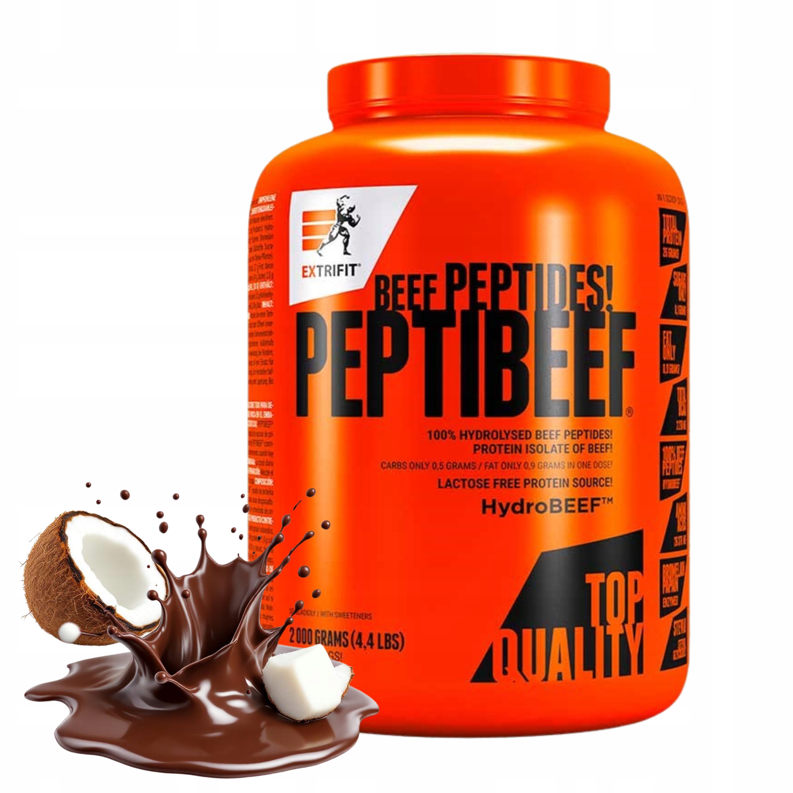 Hovězí protein Extrifit Pepti Beef 2000 g Čokoláda Kokos bez Aspartamu