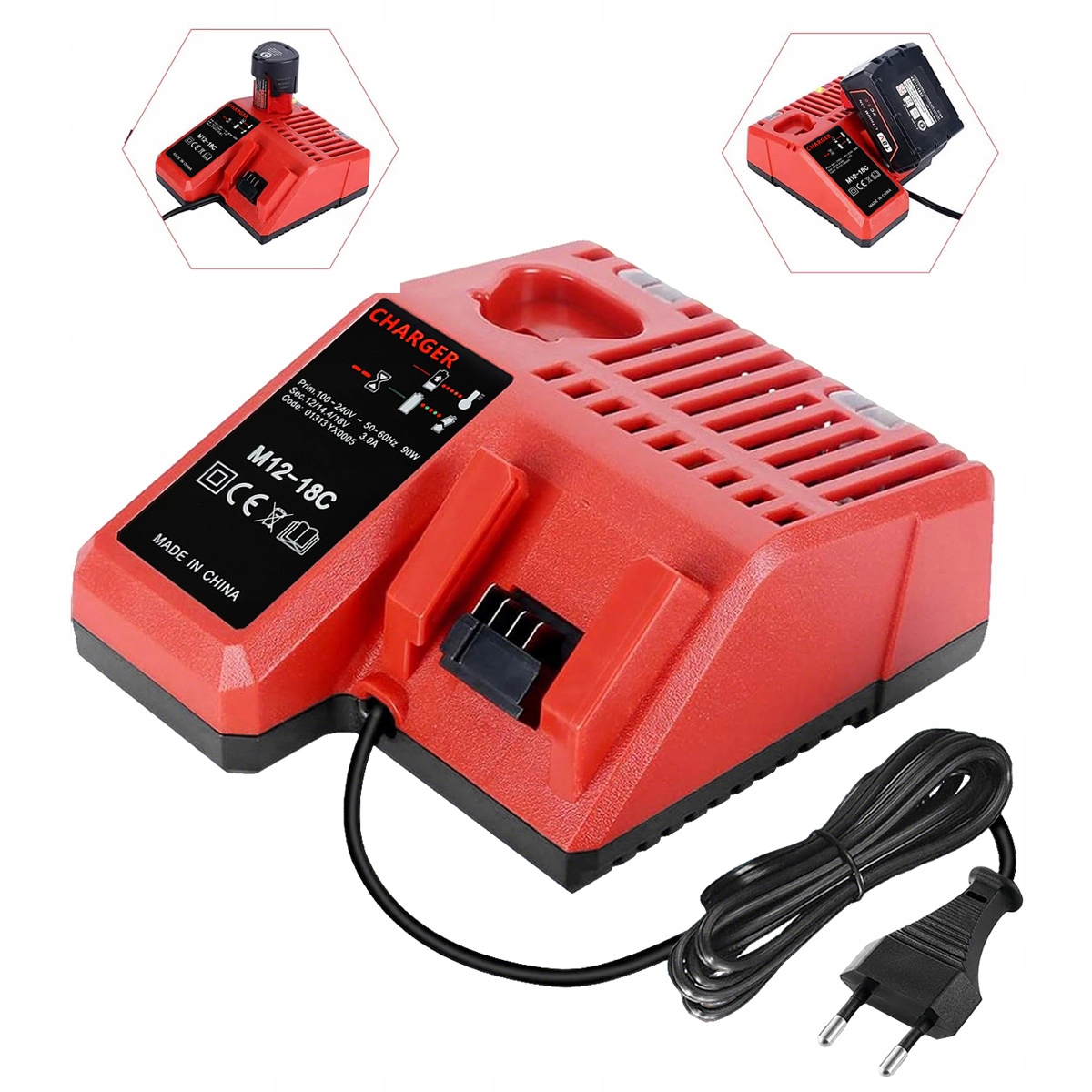 Ładowarka zamiennik do Milwaukee M12-18FC do baterii M12 12V M18 18V 2w1