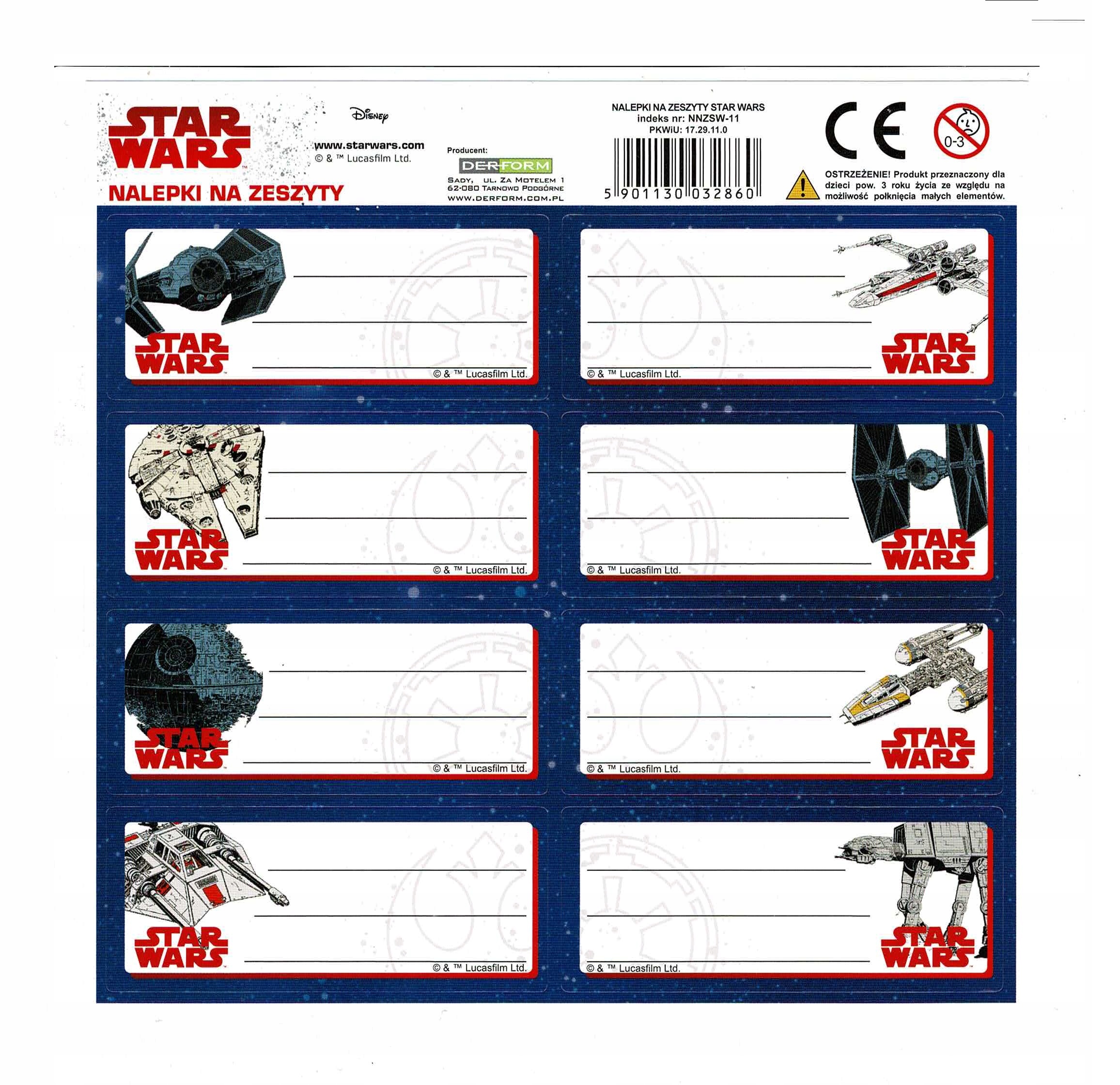 

Naklejki Nalepki Na Zeszyt Star Wars Wzór 1DERFORM