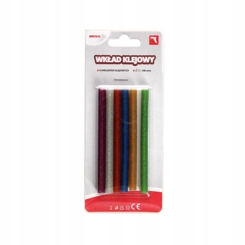 WKŁAD DO PISTOLETU 6 X 7 MM MIX KOL. BROKAT BREWIS Kod producenta WK7-6