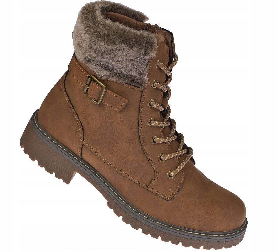Dámské Kanady Skotnicki B-3-1344 hnědé zateplené kotníkové boty vel 36