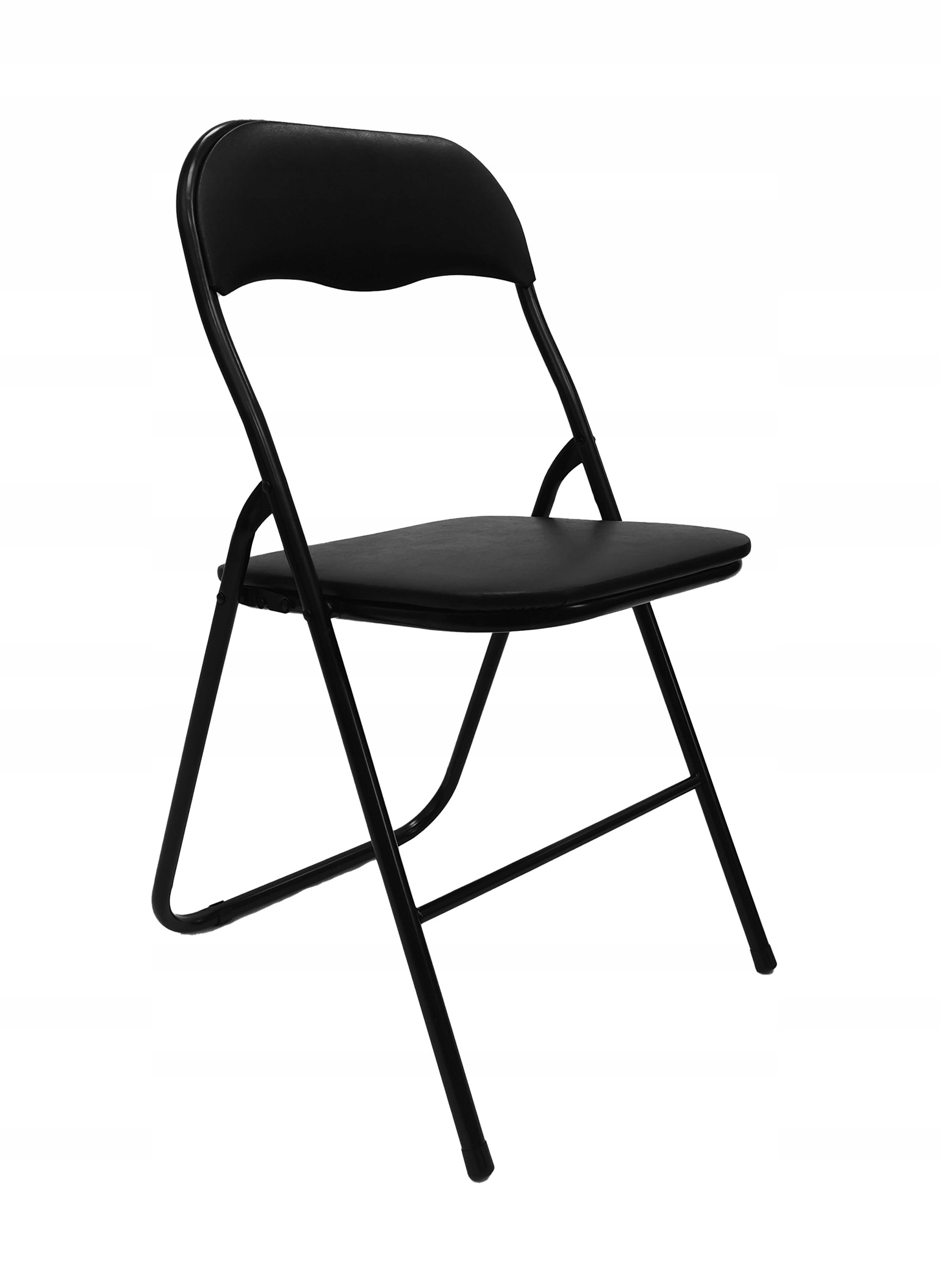 KRZESŁO SKŁADANE OGRODOWE DOMOWE TABORET CATERINGOWE METALOWE LEON CZARNE