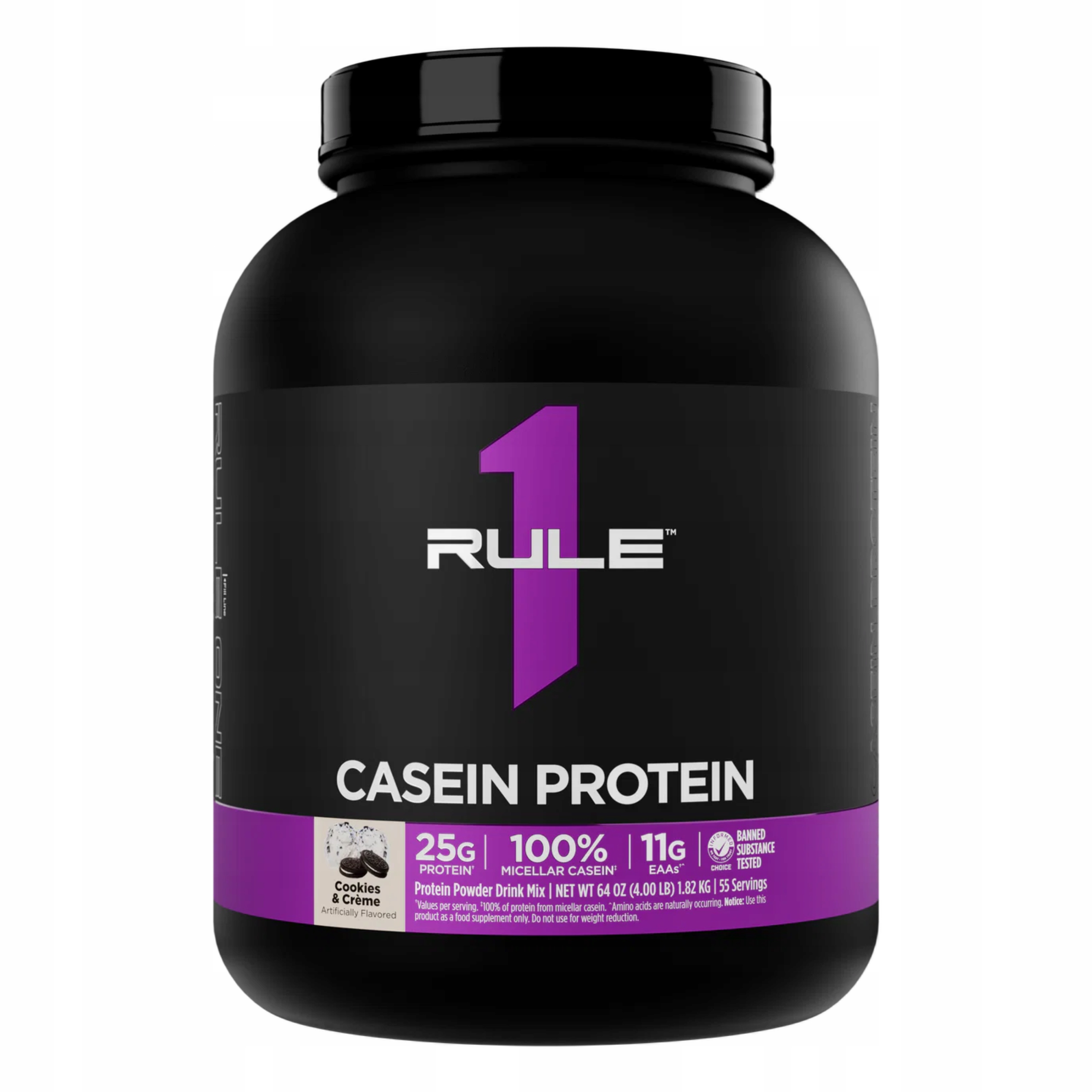 Protein Kazeina R1 Casein Protein 1820 g Bílkoviny Sušenky RULE1