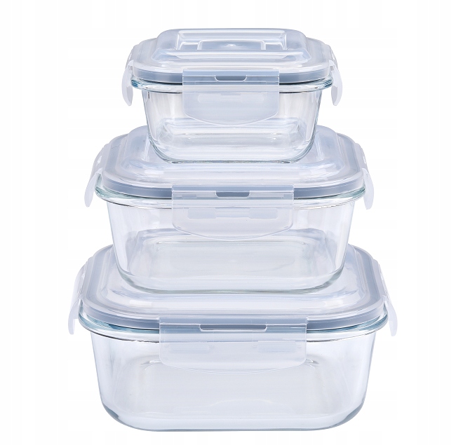 

Pojemnik Szklany 300/800/1200ML Zestaw Mg Home