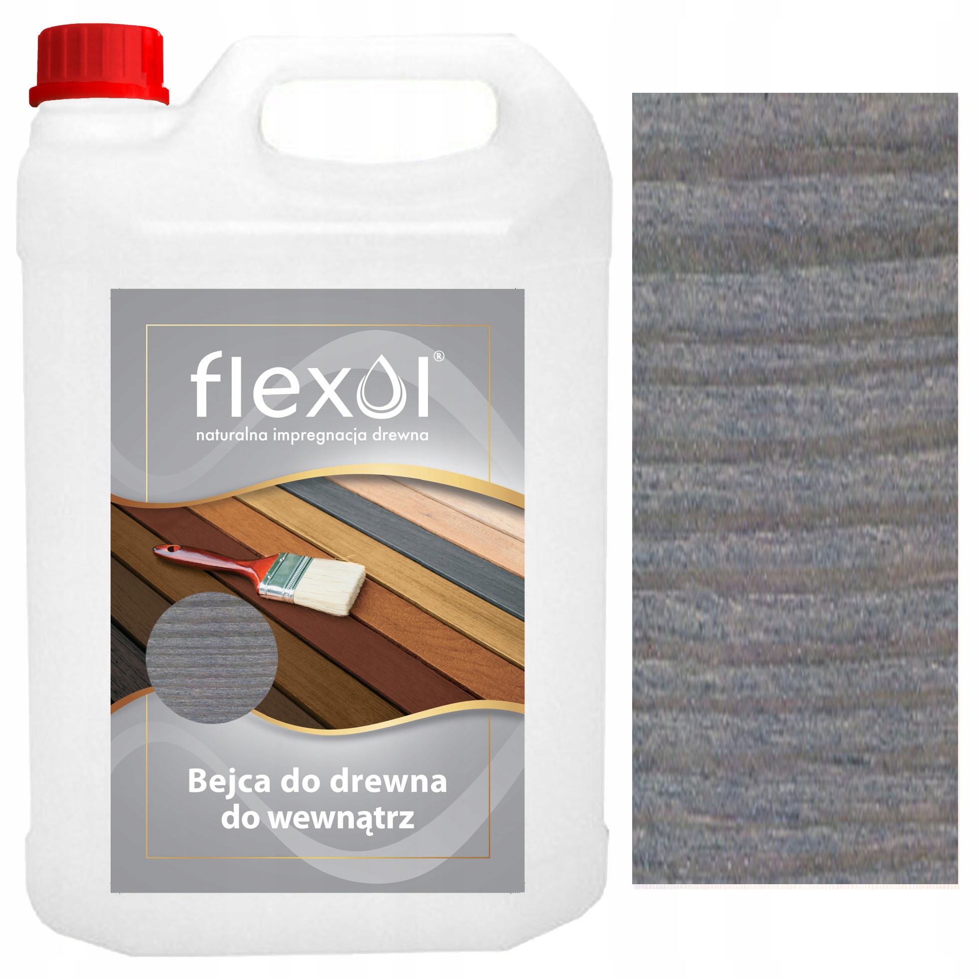 Šedá vnitřní ekologická nádoba na dřevo Popiel 5L Flexol