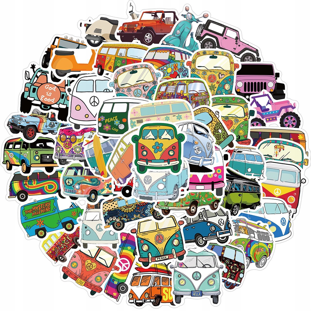

Naklejki Wlepy Sticker Na Laptop MIX Campery 50szt