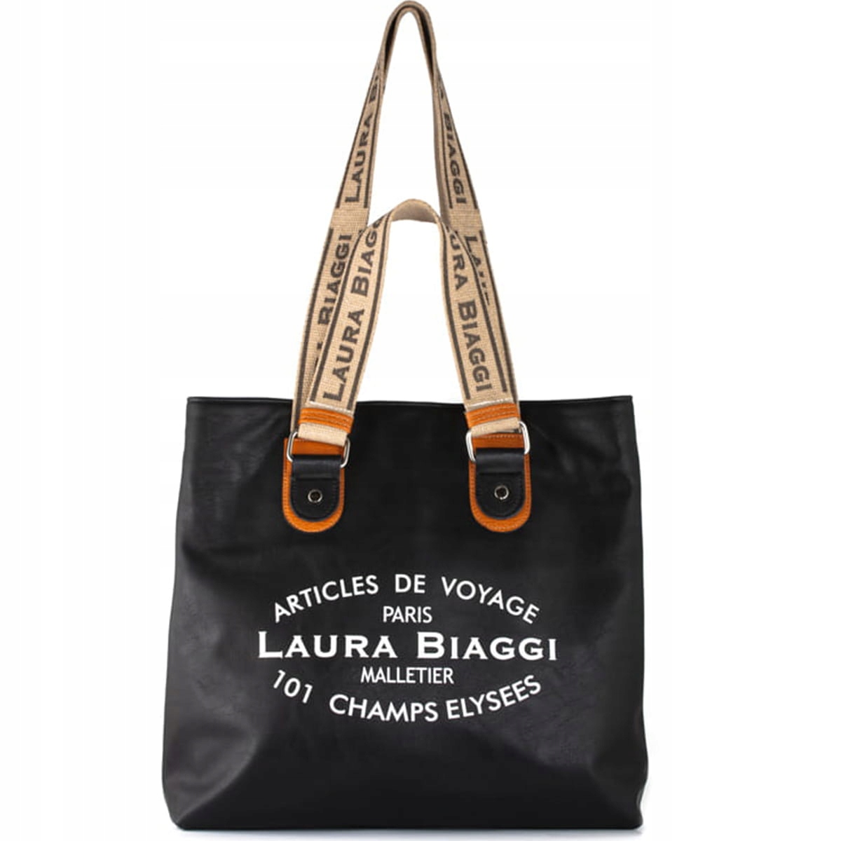 

Laura Biaggi torebka damska shopper z nadrukiem.