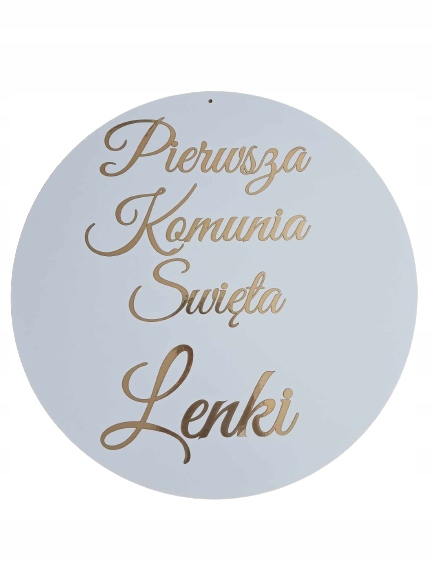 Dekoracja komunia chrzest roczek imię 50 cm