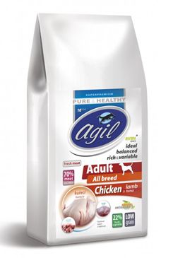 Agil Adult All Breed Low Grain Chicken&Lamb&Tuna 10kg