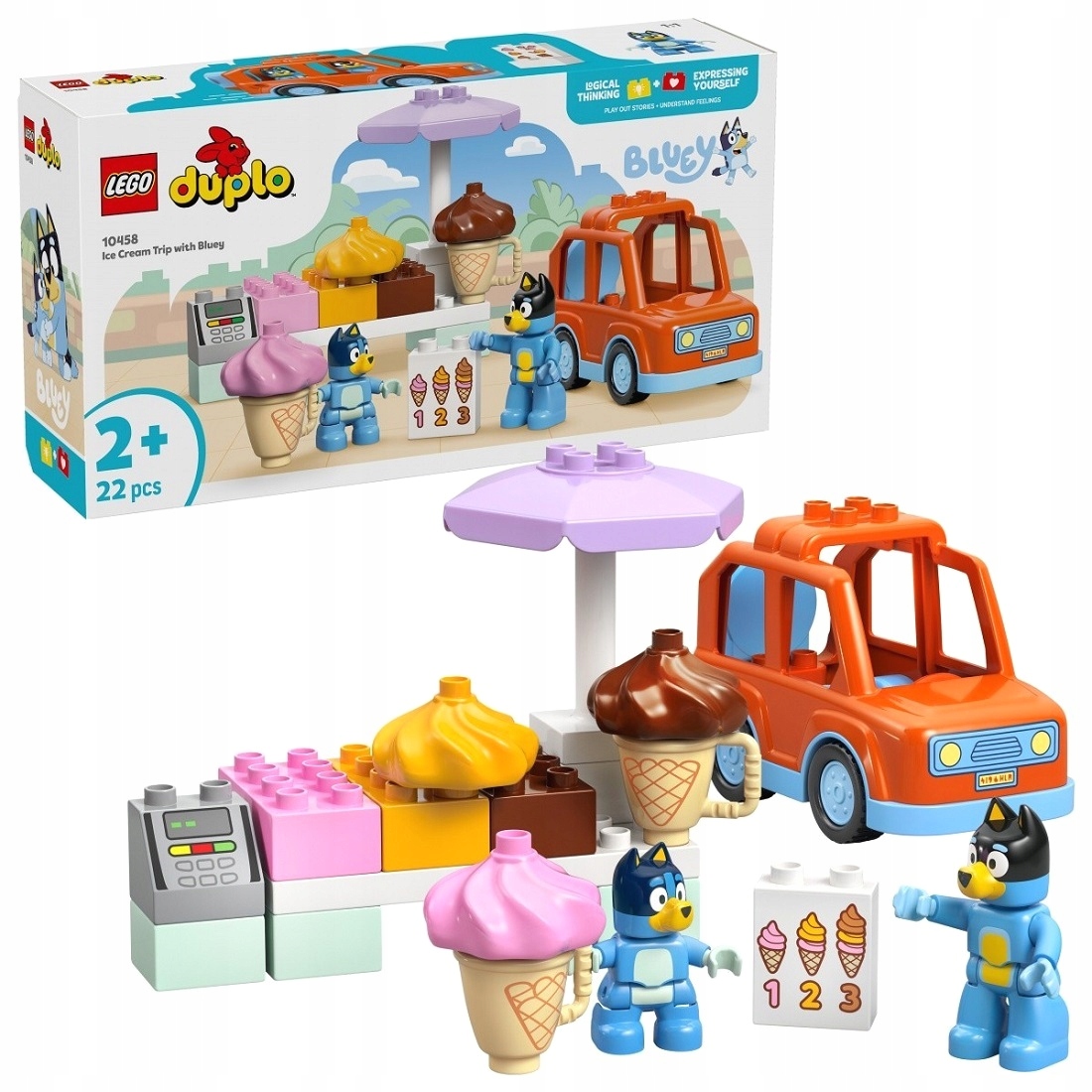 10458 Lego Stavebnice Duplo Bluey Výprava za zmrzlinou s Bluey