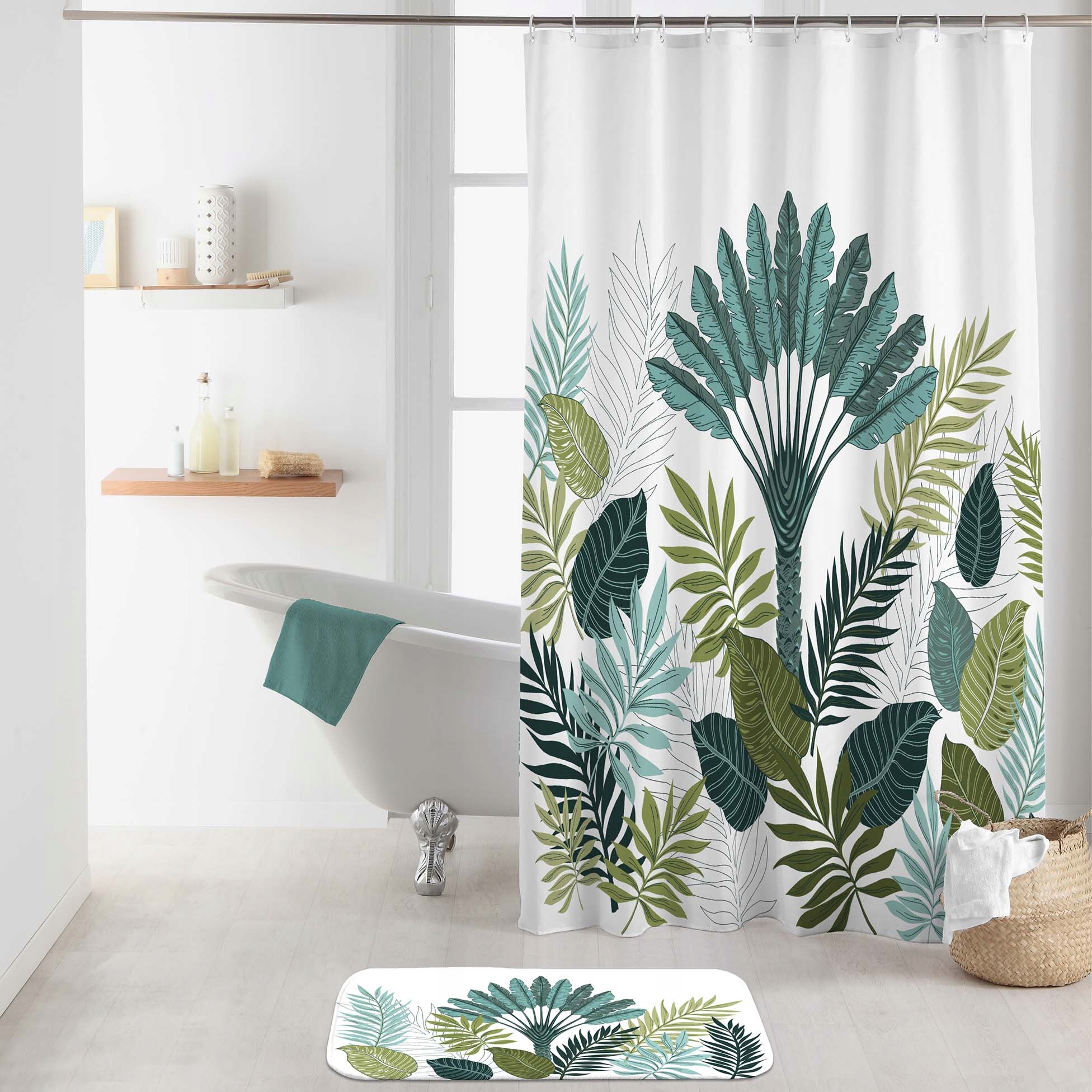 ZASŁONA PRYSZNICOWA TEKSTYLNA KOTARA DO WANNY ZASŁONKA POD PRYSZNIC KURTYNA EAN (GTIN) 3574388018270