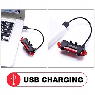 Światło tylne roweru ładowane na usb LED czerwone Model rodzajowy