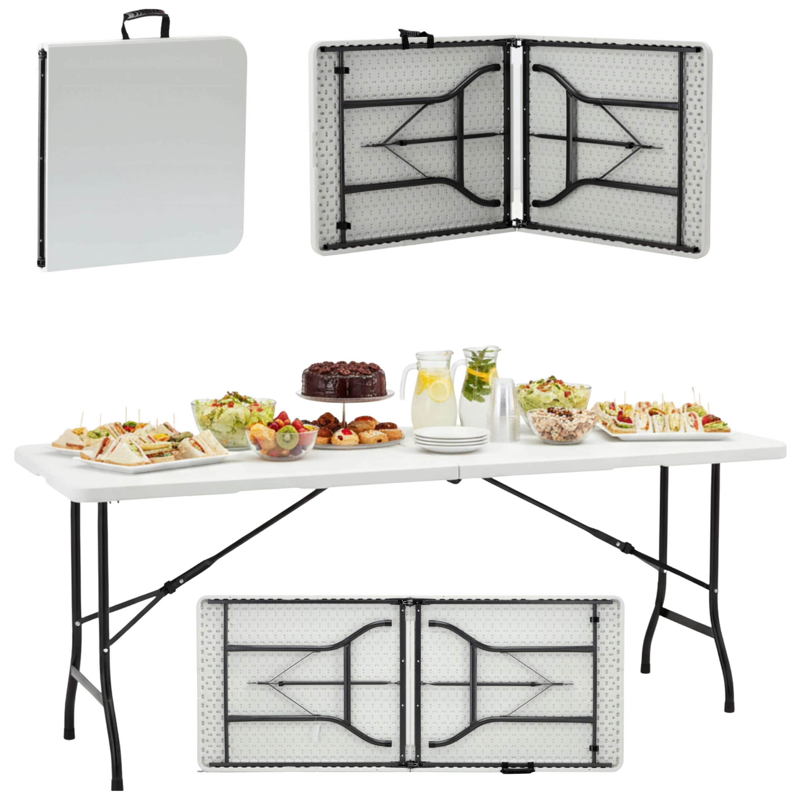 Stół Turystyczny Cateringowy Ogrodowy Bankietowy 180cm Składany Walizka