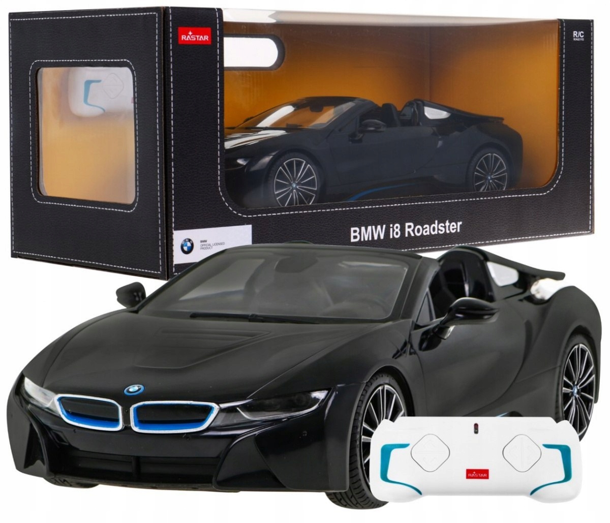 

Bmw i8 Roadster czarny Rastar model 1:12 Zdalnie s