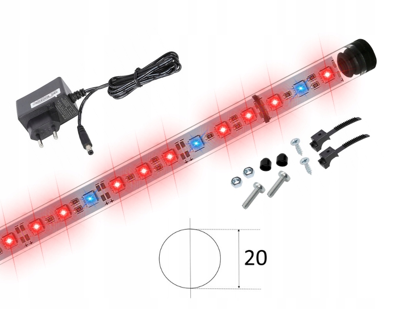 Levně Led zářivka Plant rostlin 30 cm akvárium 3:1 fi20
