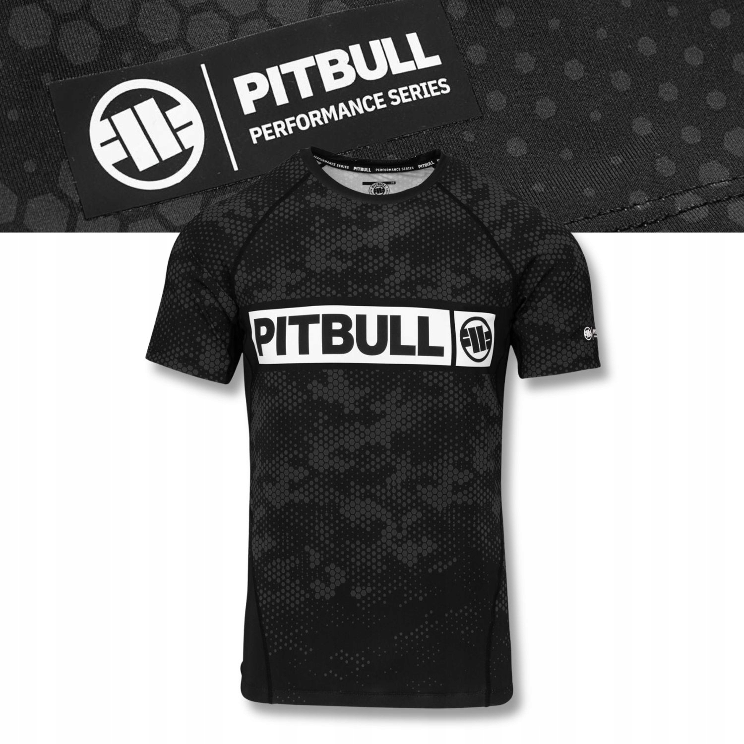 Męska Koszulka Rashguard Pitbull treningowa techniczna Hex Camo Hilltop