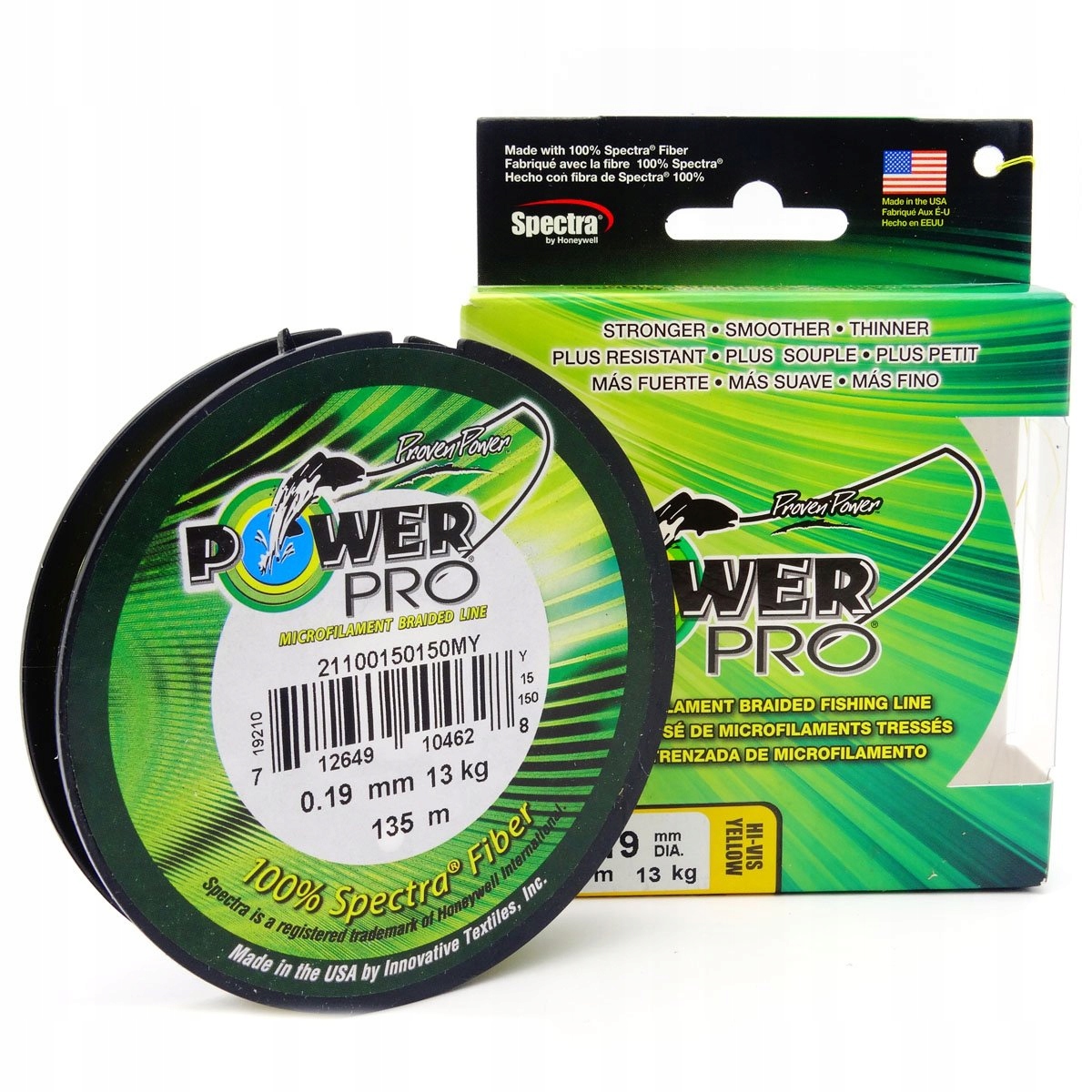 Plecionka Shimano Power Pro 0.19 135M 13KG/29LB Hi-vis Yellow PPBI13519Y