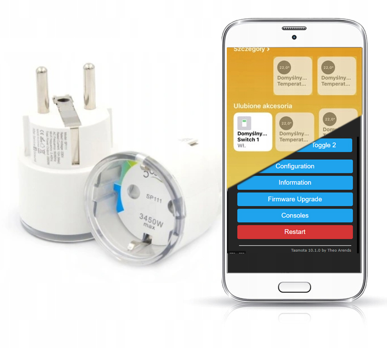 

Gosund SP111 z usługą update Tasmota HomeKit inne