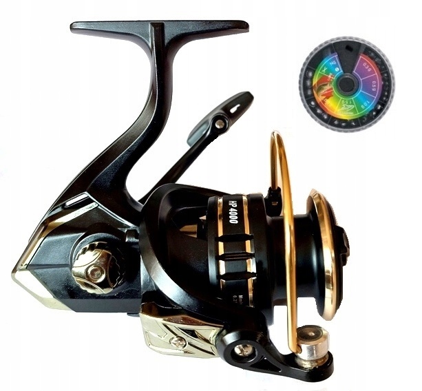 KOŁOWROTEK FL HP4000 7 ŁOŻYSK METALOWA SZPULA PRZEDNI HAMULEC + CIĘŻARKI