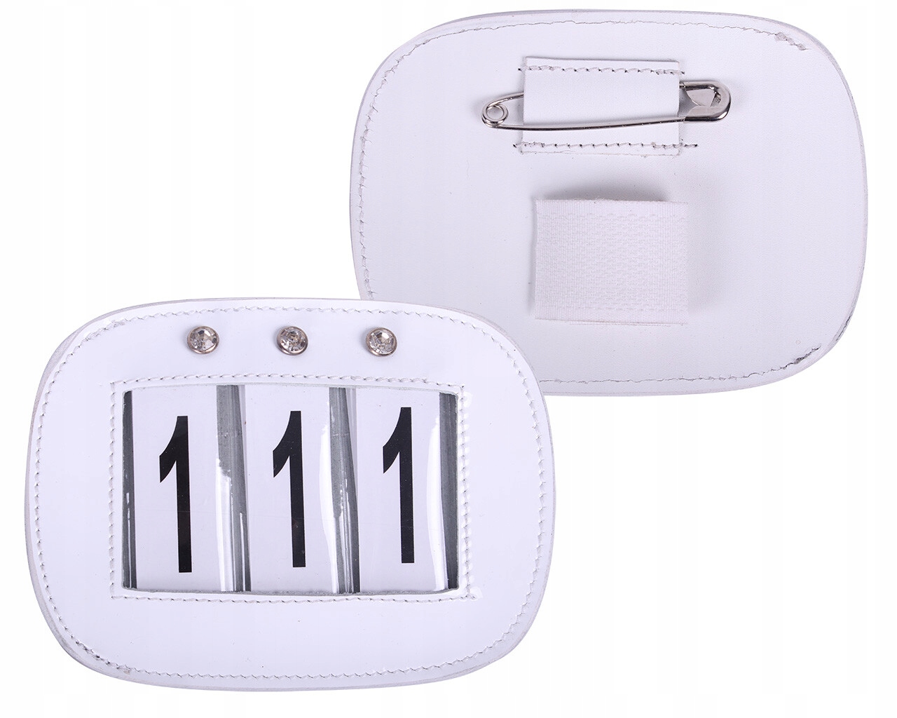 Startovací čísla Qhp Holders 2-pack elegantní bílé
