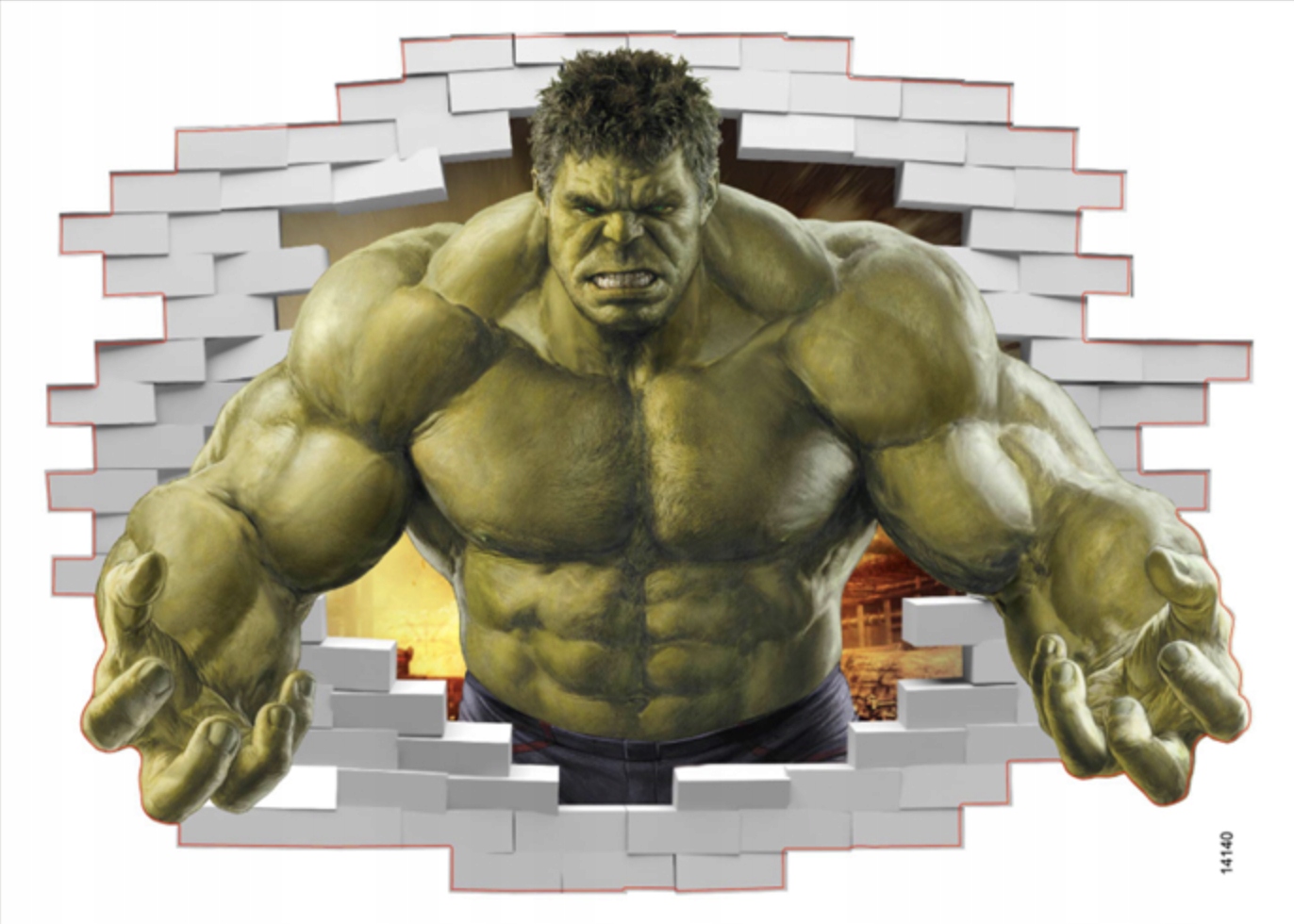 

Naklejki na ścianę szafkę Hulk green monster hero