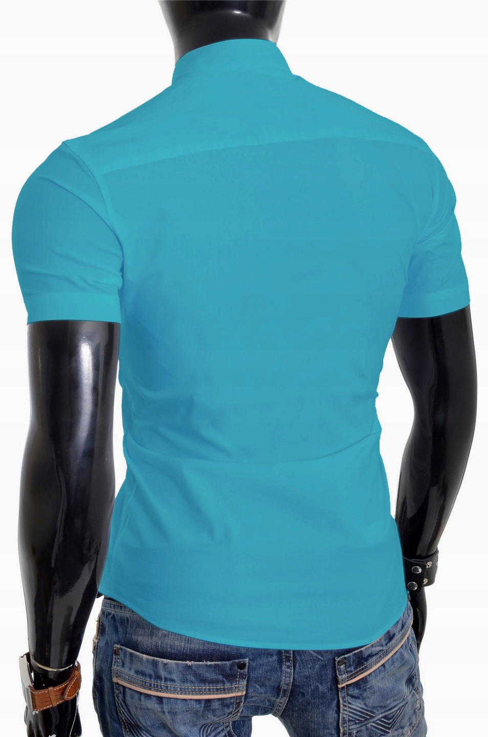 Koszula Męska Casual Stójka Comfort Slim Kolory Linia plus size (duże rozmiary)