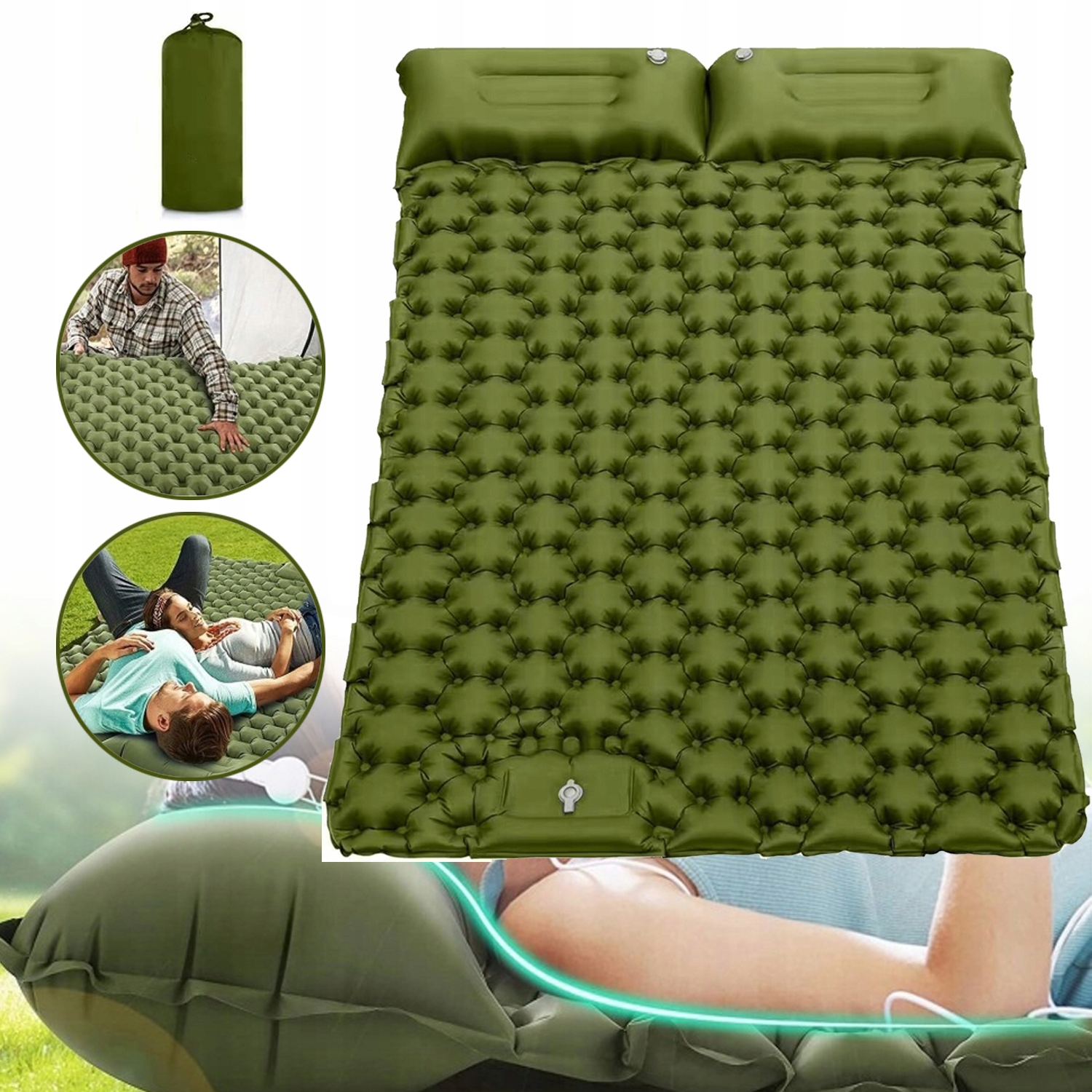 Kempingová Podložka, Nafukovací Matrace Na Spaní, Polštář