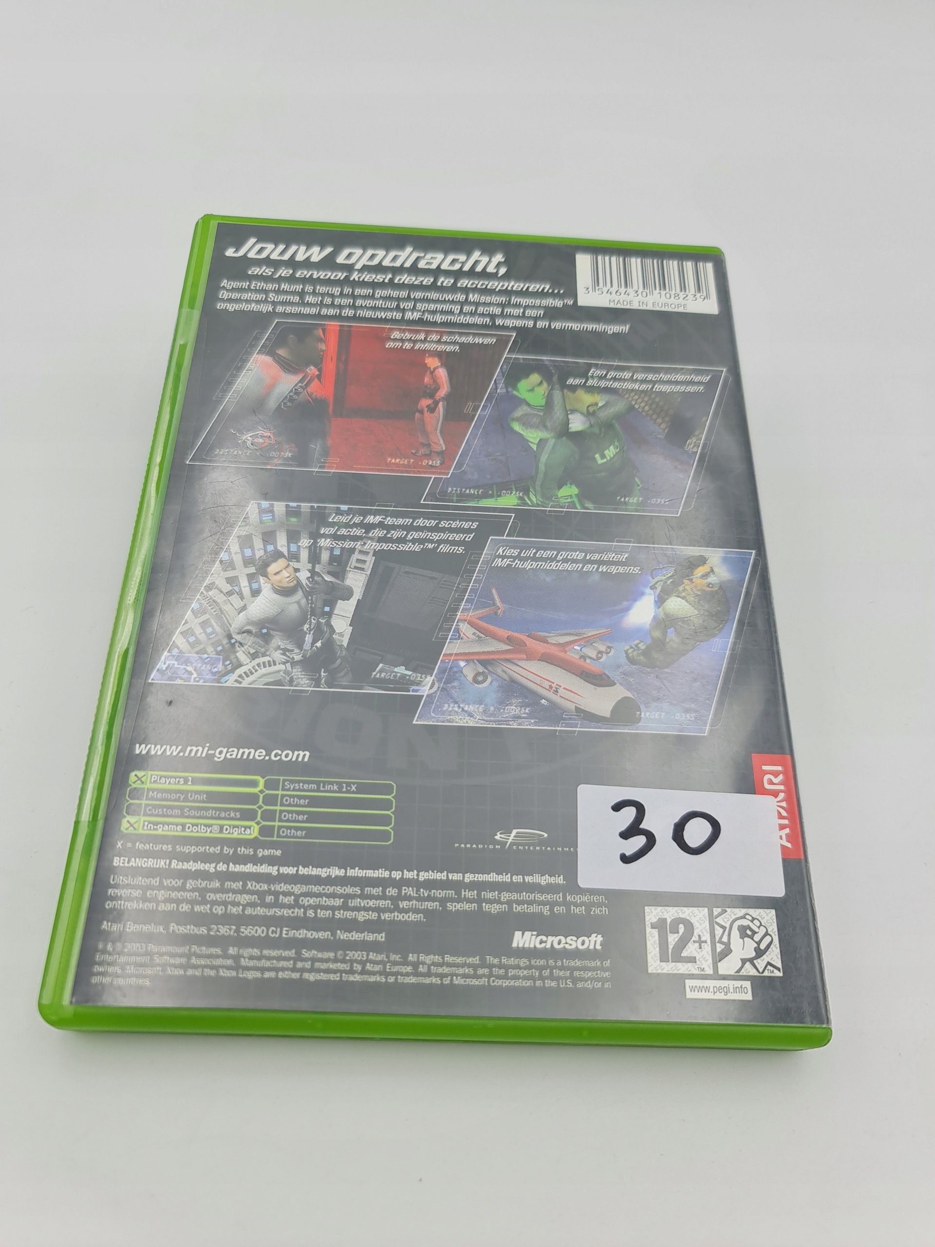 XBOX MISSION IMPOSSIBLE OPERATION SURMA Platforma Microsoft Xbox