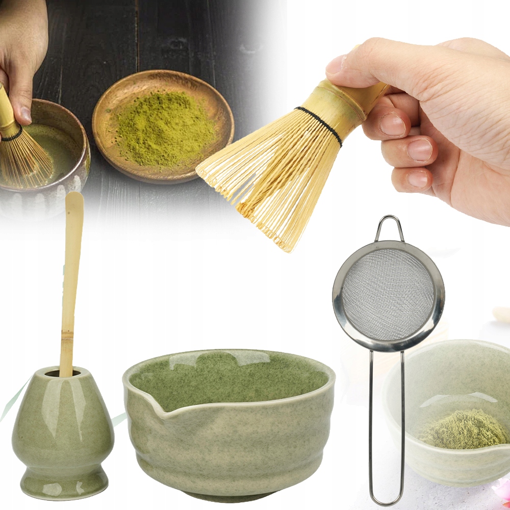 Zestaw Matchy na Ceremonię Parzenia Herbaty, 5 Sztuki Zestaw do Matchy