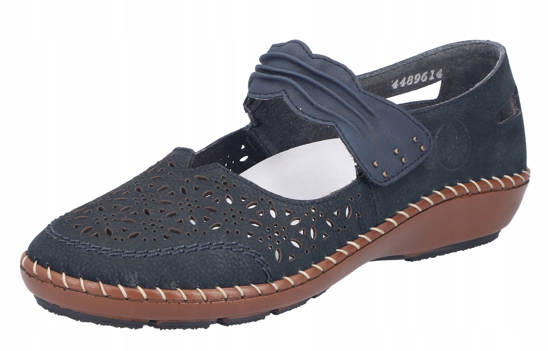 Rieker 44896-14 vel.41 modré polobotky jarní sandály