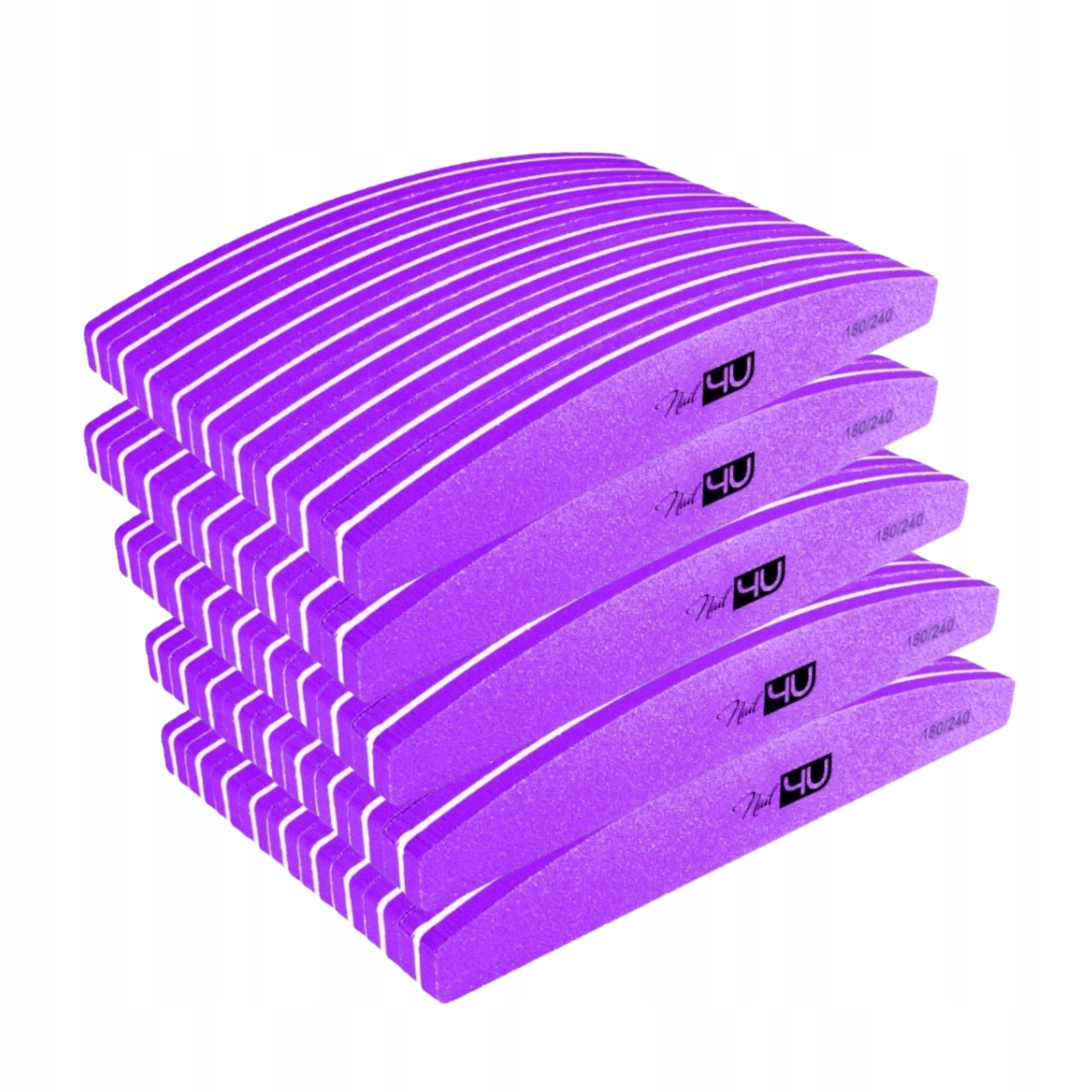 Leštička Na Nehty NAIL4U Fialová Polský blok 180/240 50 Ks