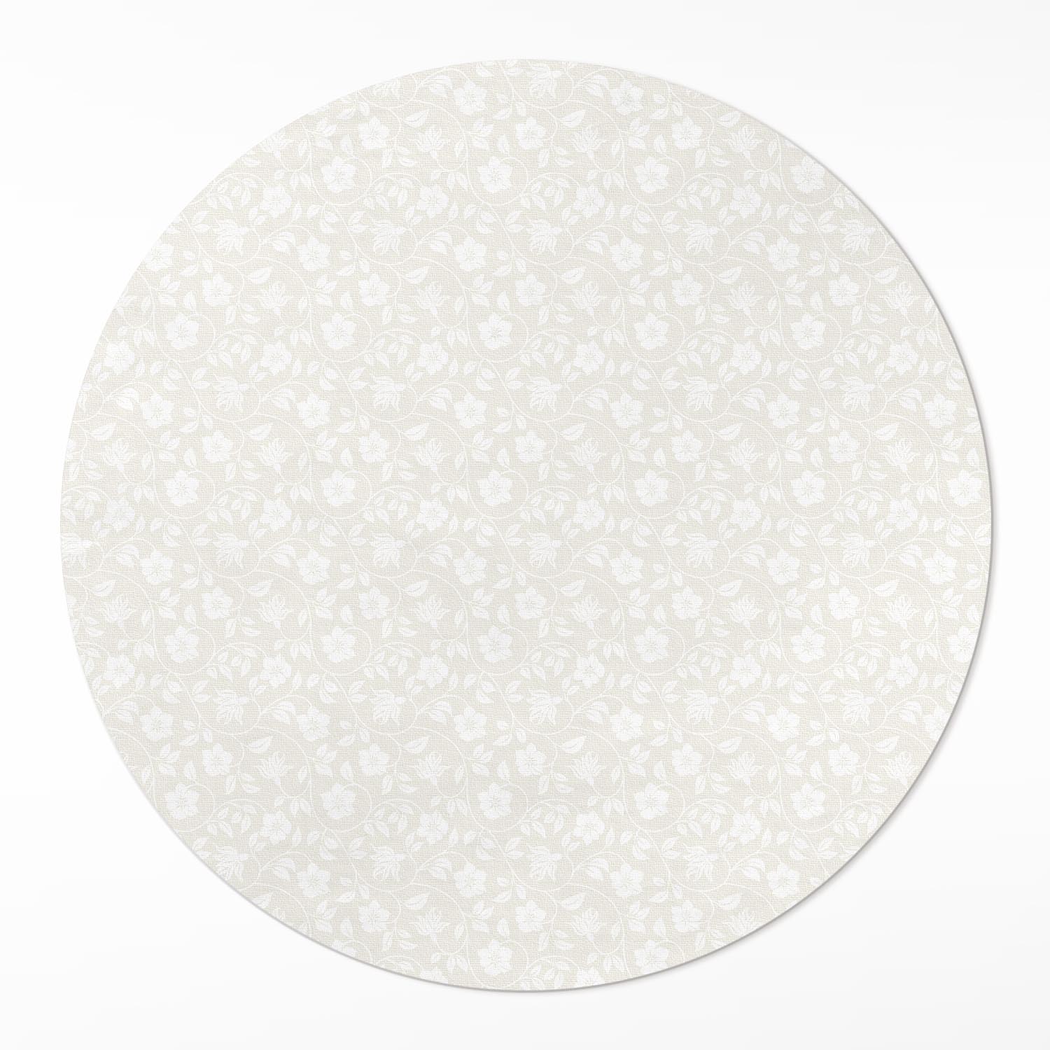 Okrúhly vinylový koberec Rozmer ⌀ 100 cm Drobné jemné poľné kvety boho