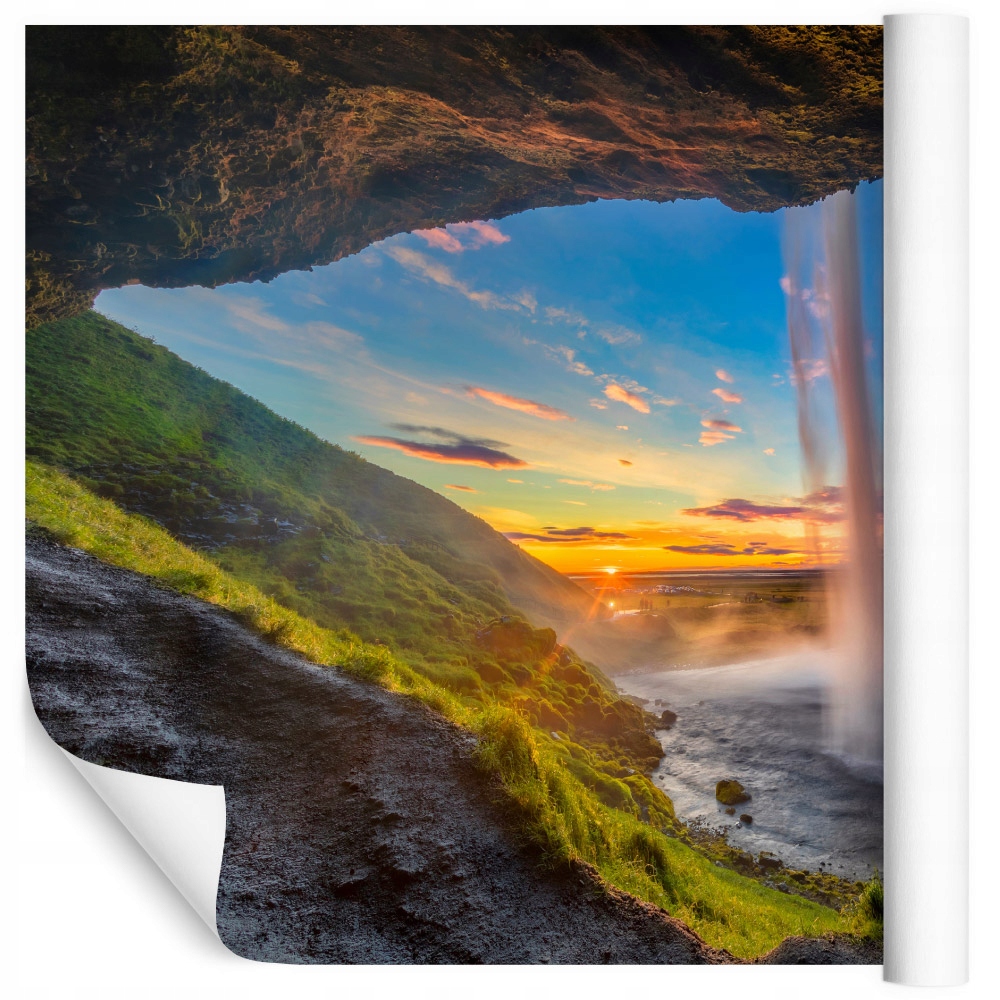Fototapeta vodopád voda skály do obývacího pokoje 300x450