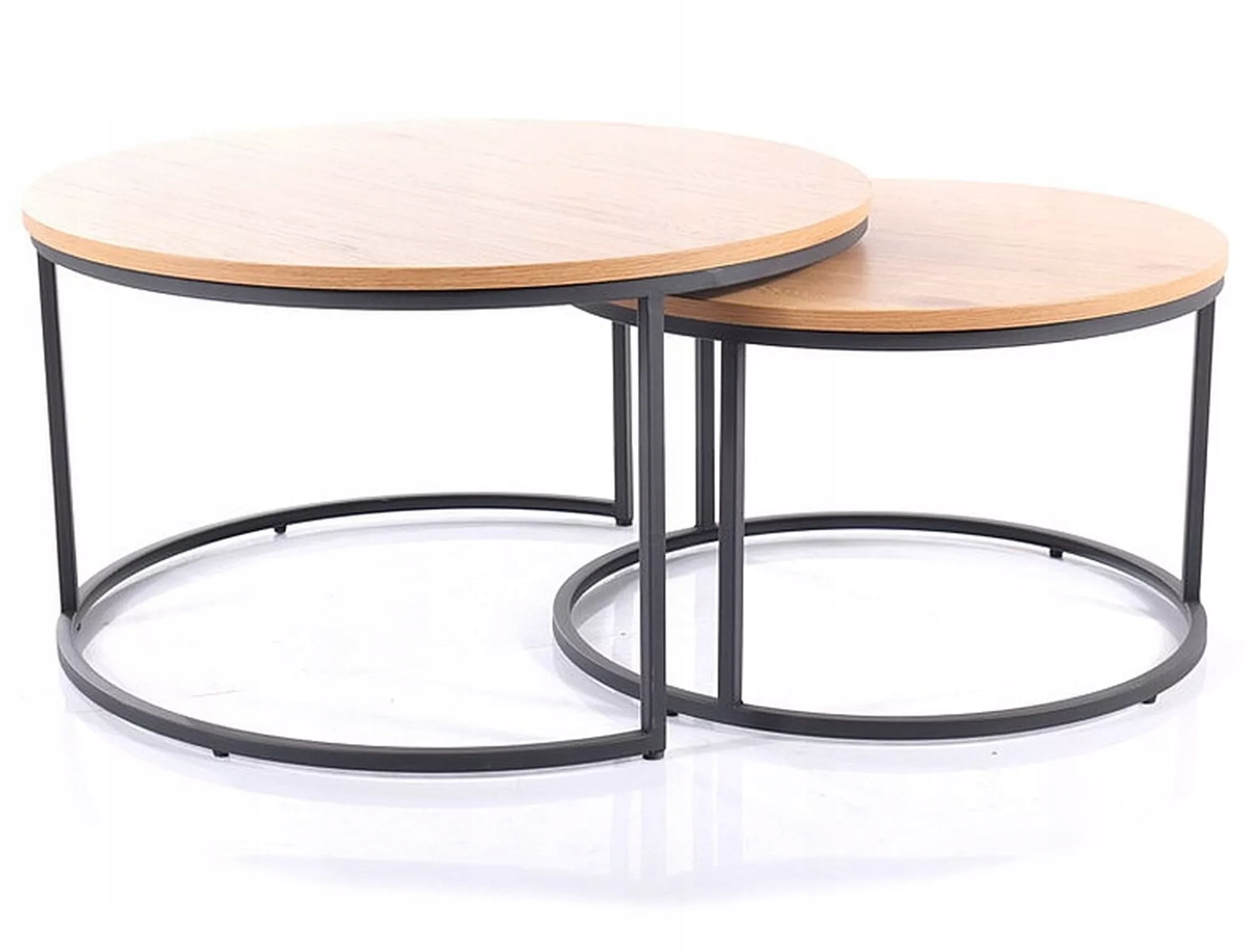 Lavice stolek Atlanta III dub/černý, sada Sig