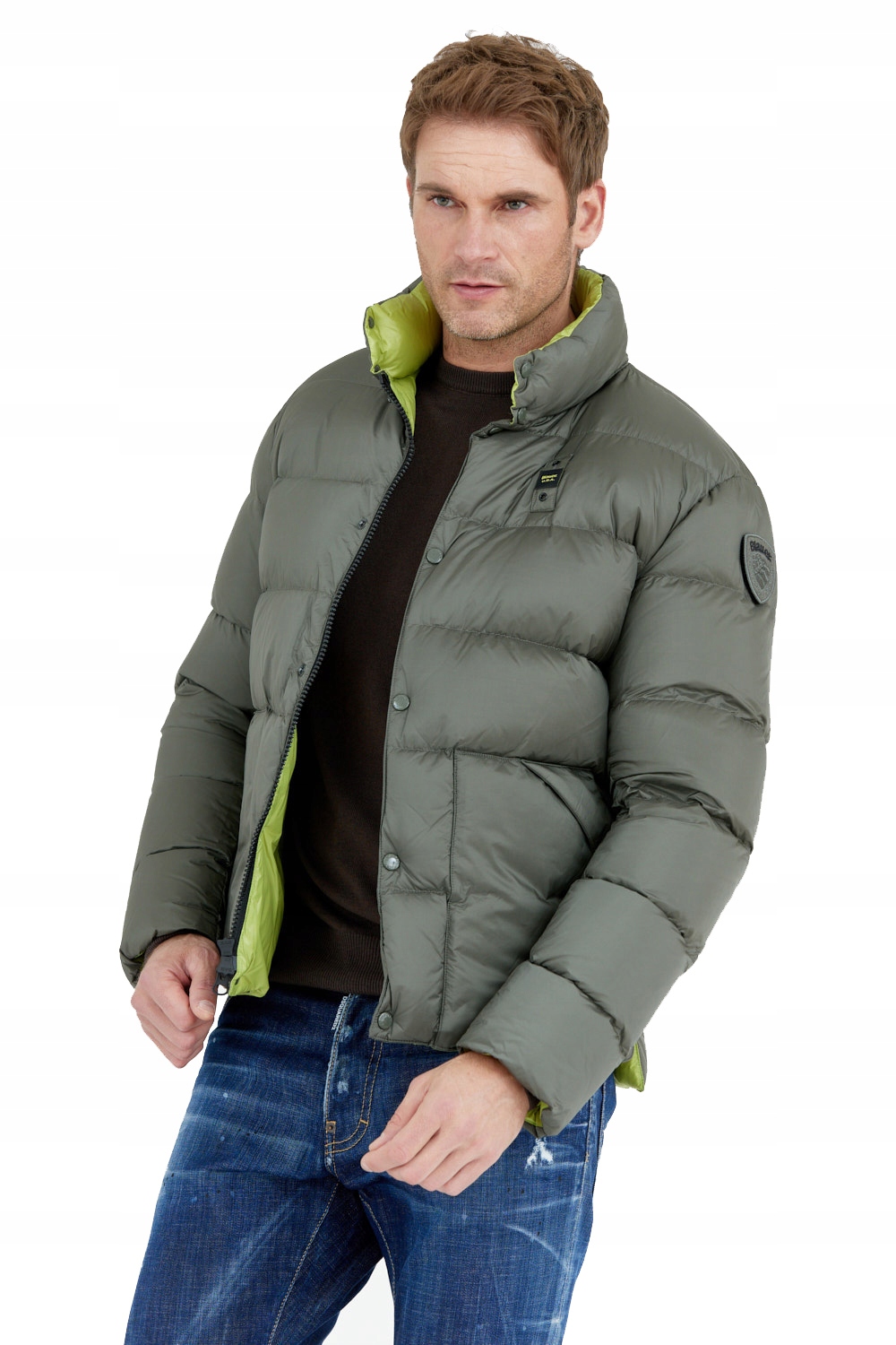 Blauer Zelená pánská péřová bunda Fletcher, velikost XXL