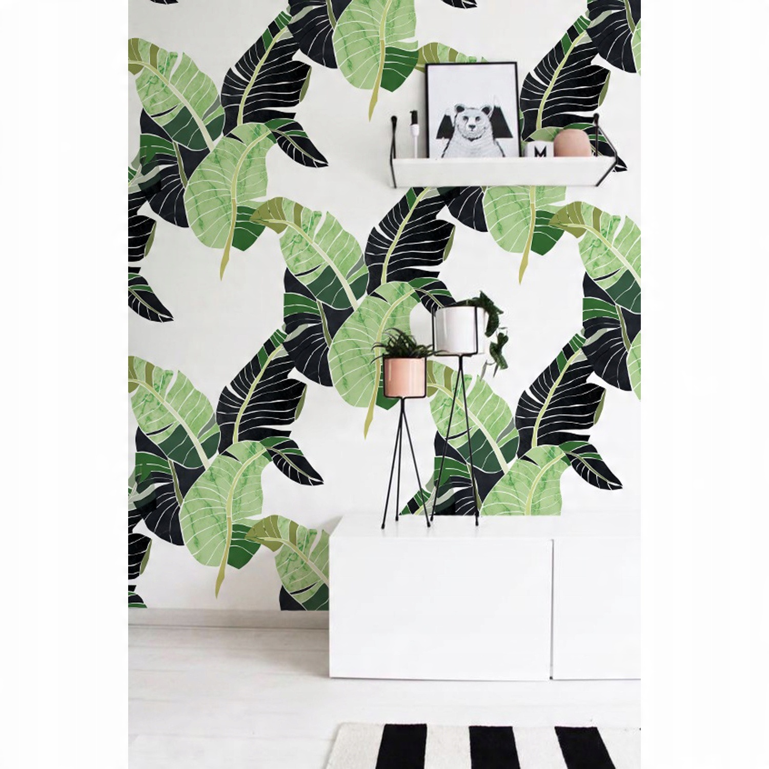 

Foto tapeta samoprzylepna Zielone liście 208x146cm