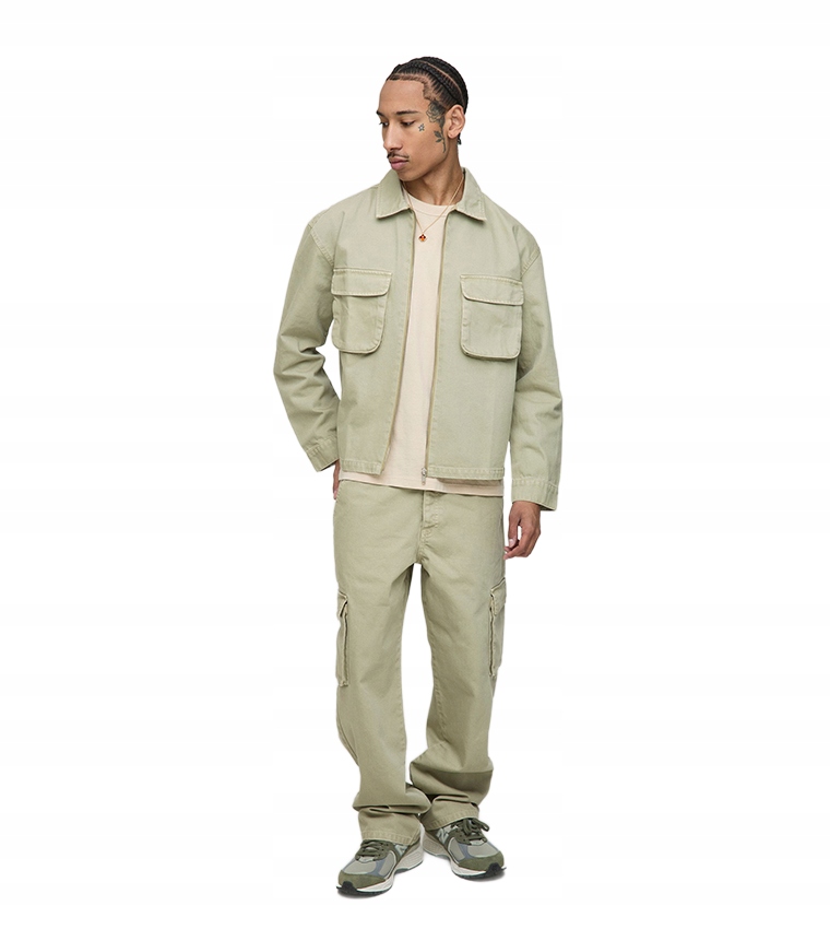 Boohooman Pánský Klasický Zelený Komplet S Kapsami Z3A