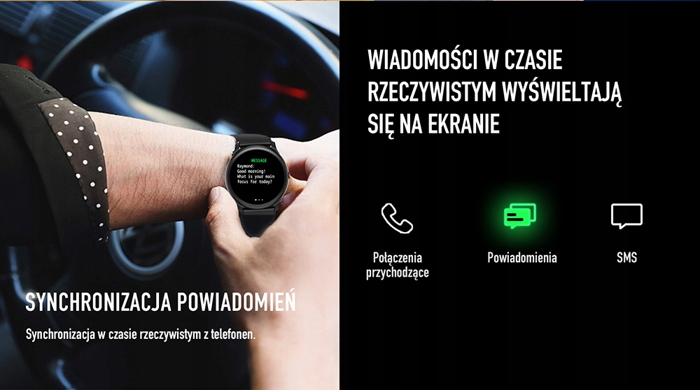 SMARTWATCH ZEGAREK Męski Fitnes FB SMS Rozmowy Model inny