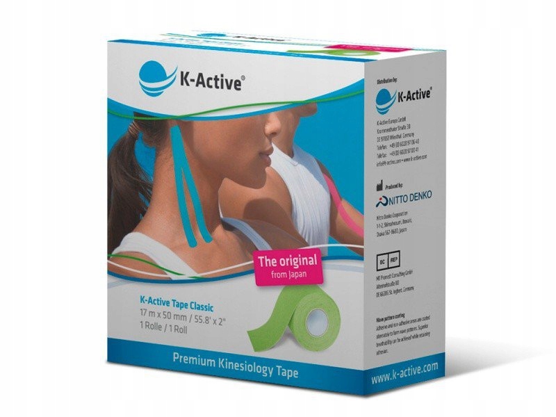 

17 m. Japońskie K-active kinosio tejpy Nitto Denko
