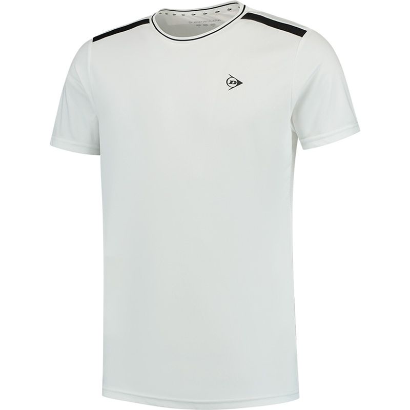 Koszulka Tenisowa Chłopięca Dunlop Club Crew Tee Boy White/black 164
