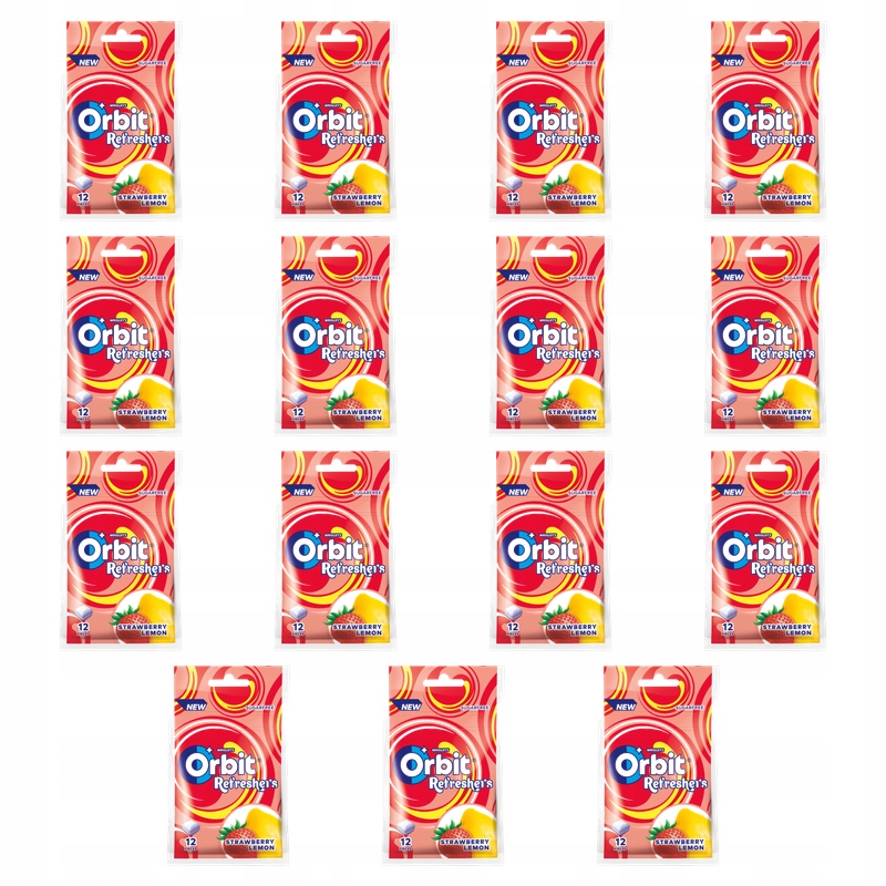 Orbit Refreshers žvýkačka bez cukru jahoda- citron 26 g X15