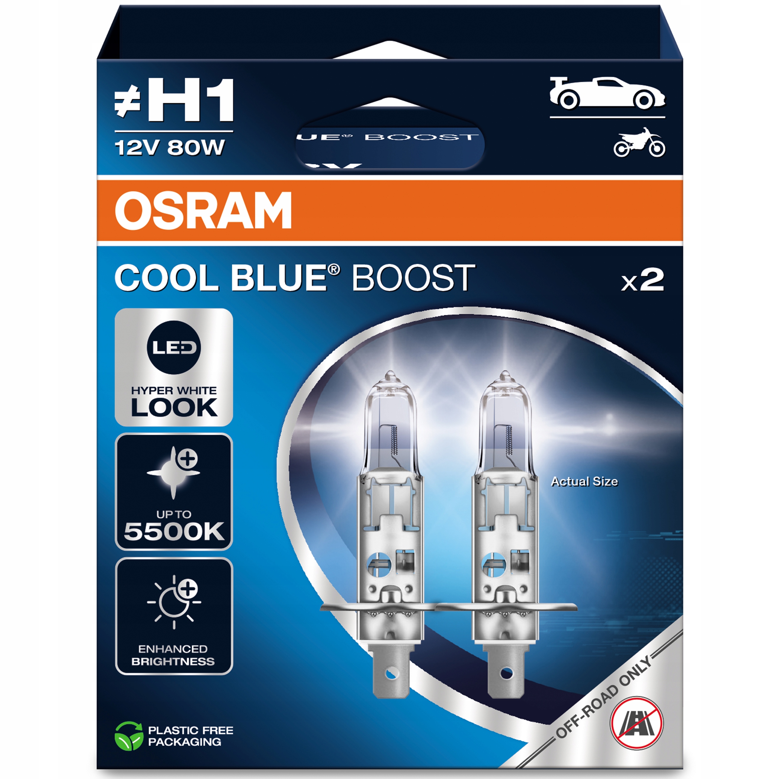 Osram H1 Cool Blue Boost Żarówka Samochodowa 5500K Off Road