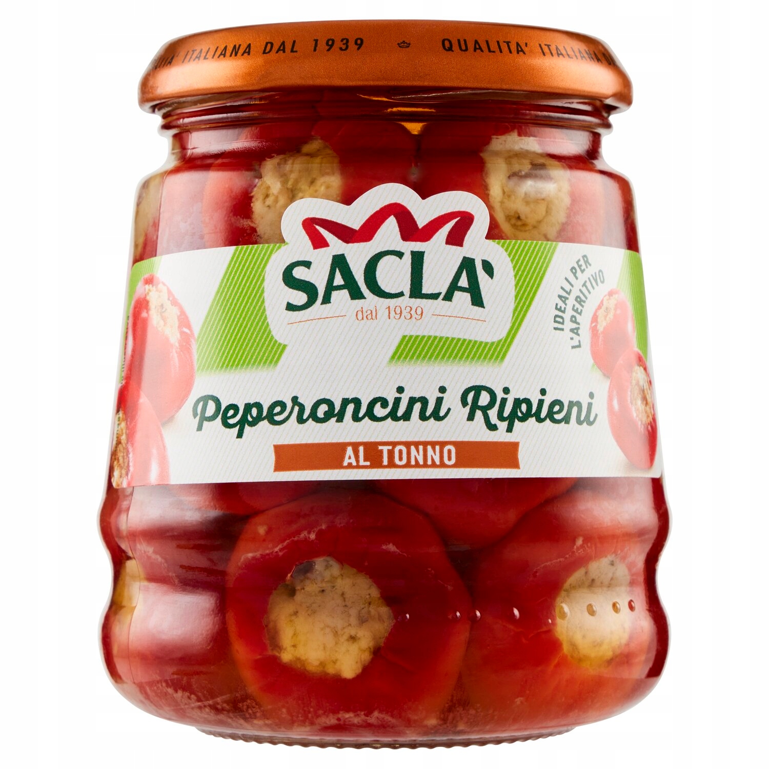 Papričky Peperoncino plněné tuňákem Sacla 280 g
