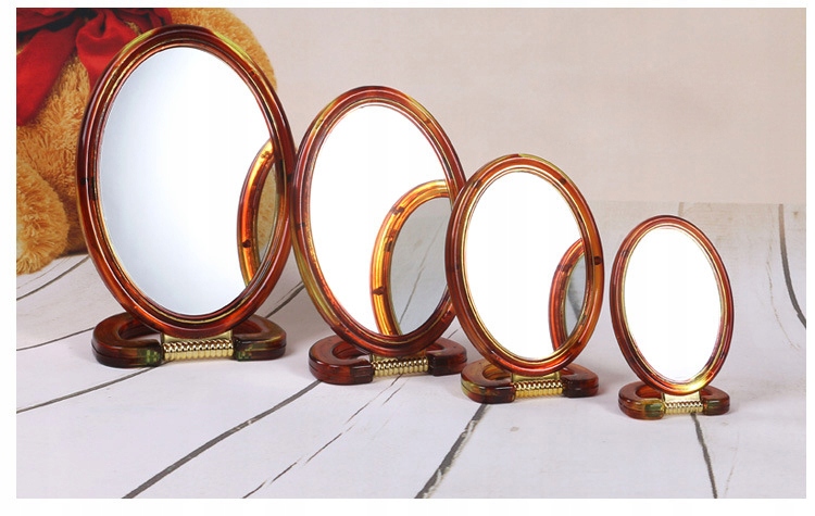 LUSTERKO DWUSTRONNE POWIĘKSZAJĄCE STOJĄCE OWALNE ŚREDNIE 13 CM Stan opakowania oryginalne