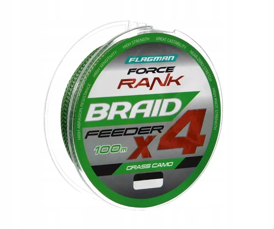 Plecionka Flagman Force Rank Braid X4 Grass Camo 100m 0.12mm