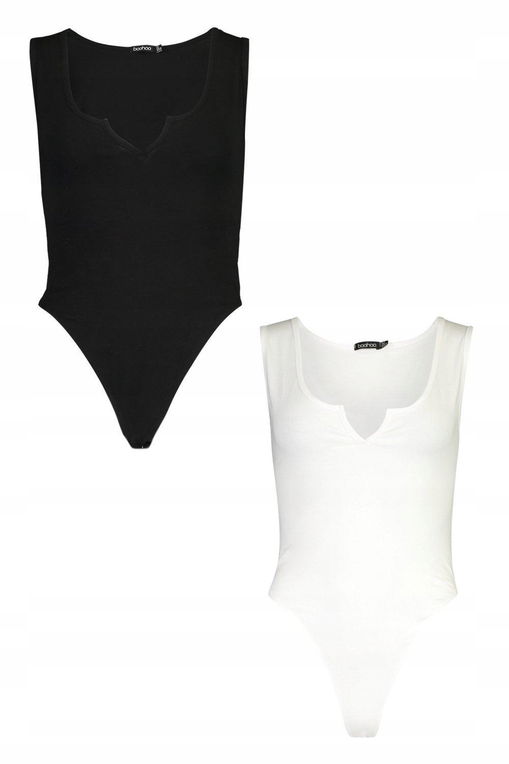 2F0A37 P27 BOOHOO BIAŁE BODY NA RAMIĄCZKACH S Rozmiar S (36)