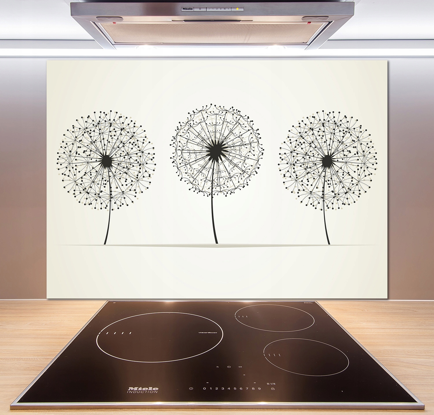 

Panel między meble w kuchni Dmuchawce 100x70 +klej