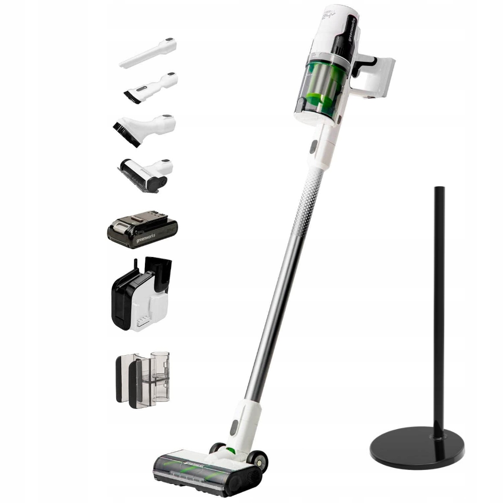 Odkurzacz pionowy Greenworks GD24SVK4D biały